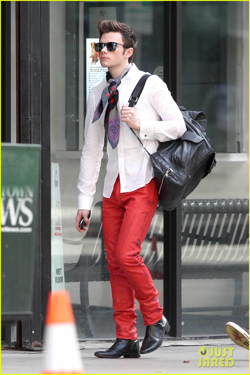 Lea Michele & Chris Colfer: 'Glee' Set Breaks in L.A!