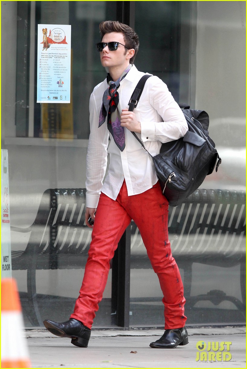 Lea Michele & Chris Colfer: 'Glee' Set Breaks in L.A!