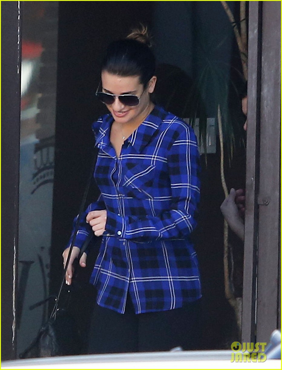 Lea Michele: Salon Visit with Mom