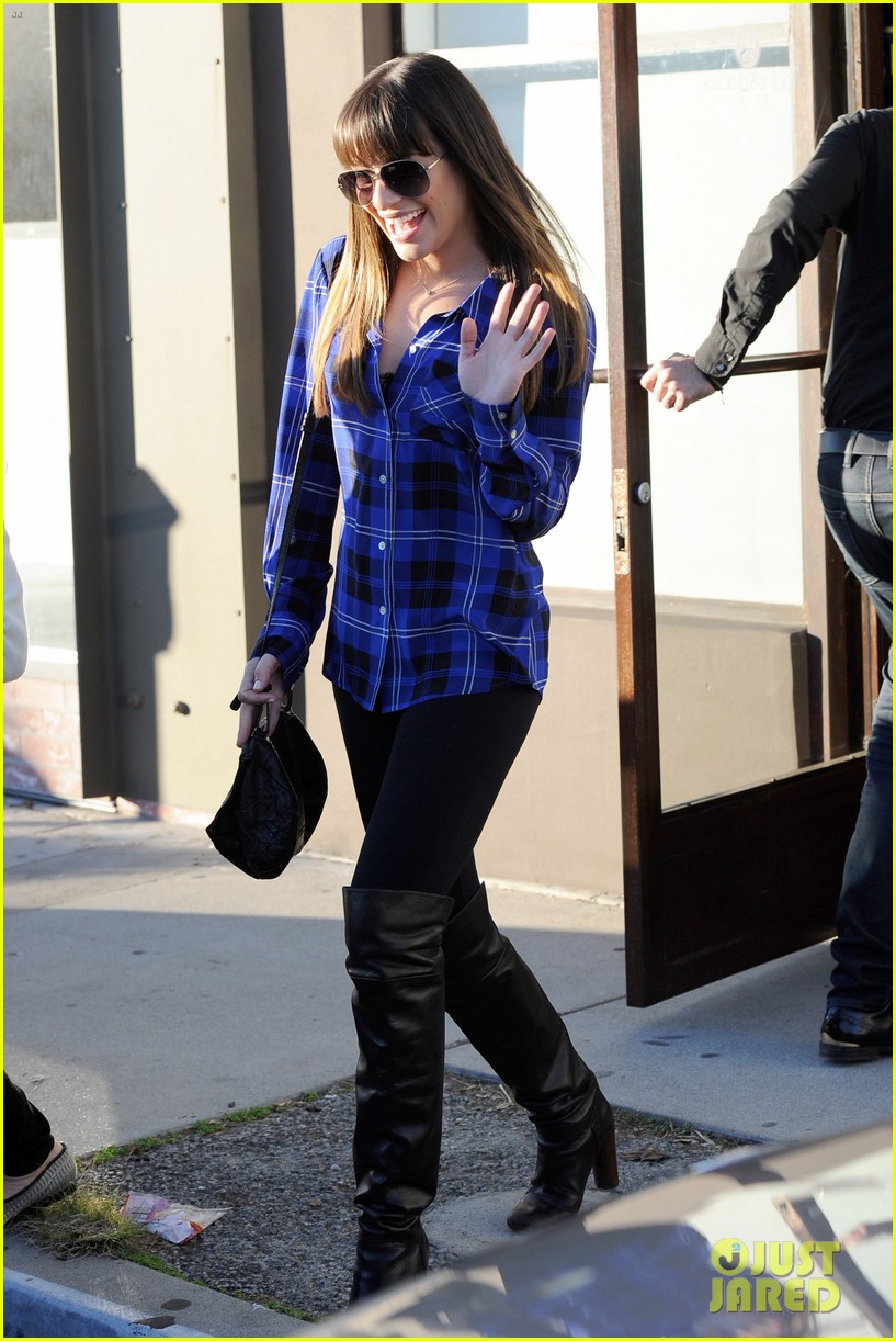 Lea Michele: Salon Visit with Mom