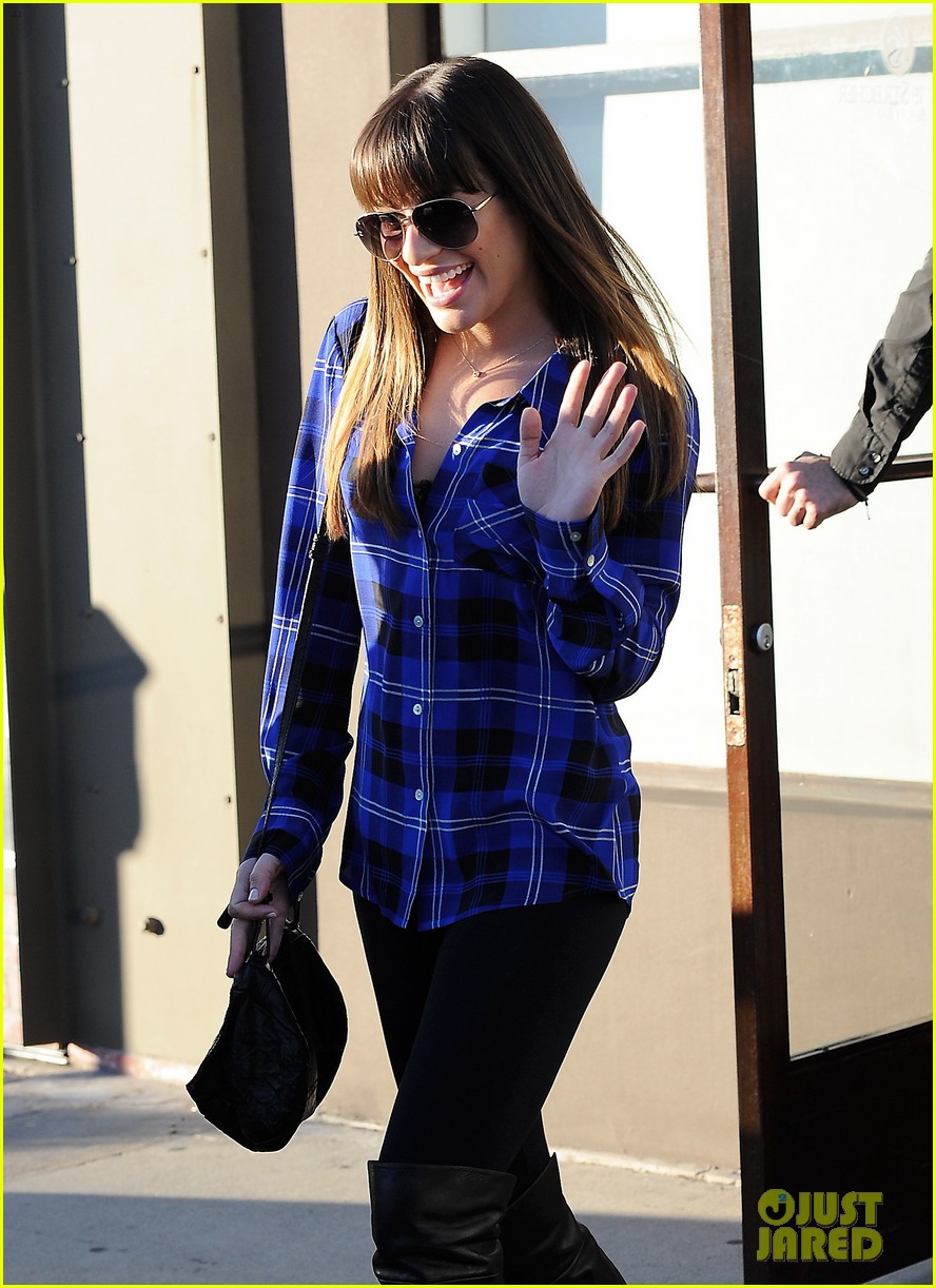 Lea Michele: Salon Visit with Mom
