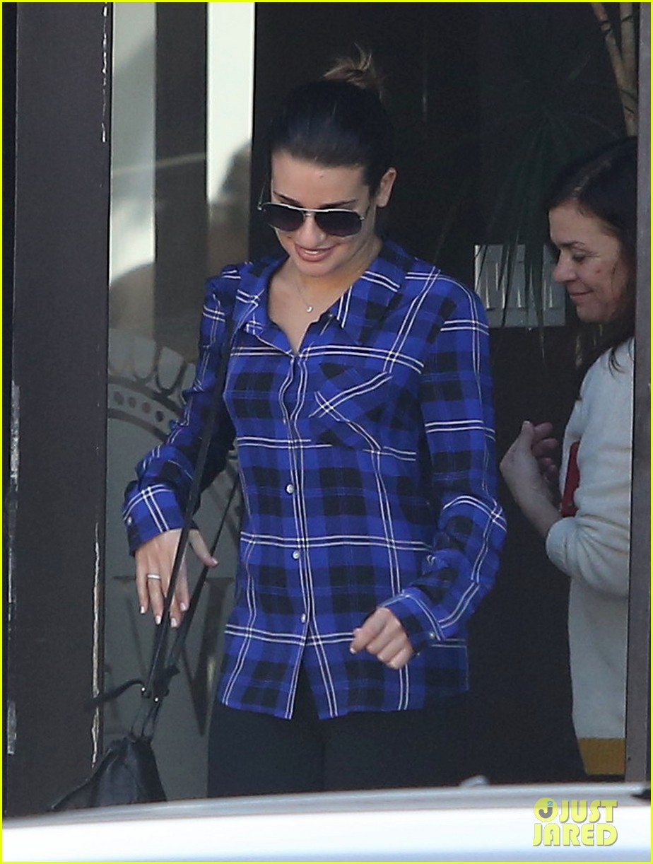 Lea Michele: Salon Visit with Mom