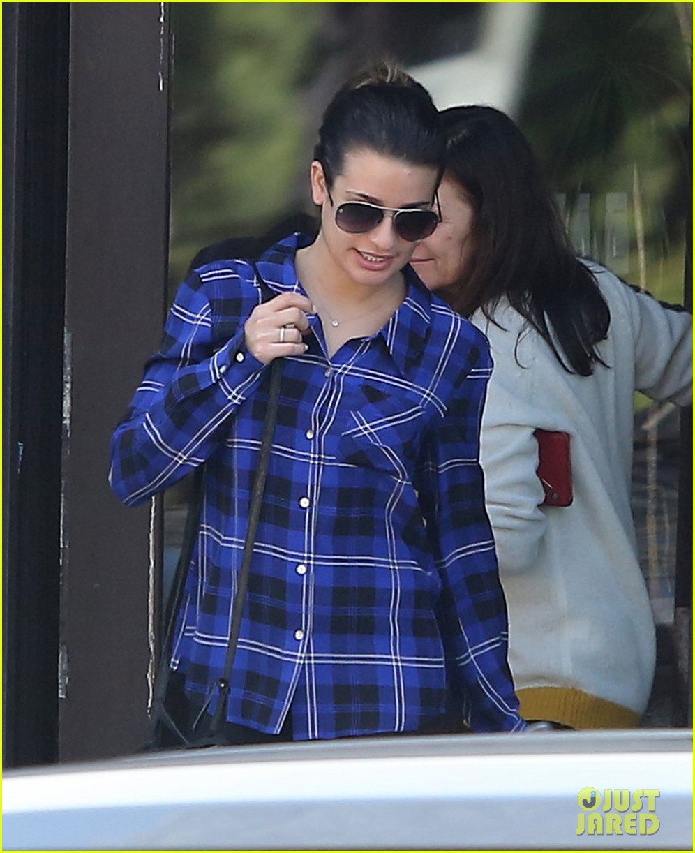 Lea Michele: Salon Visit with Mom