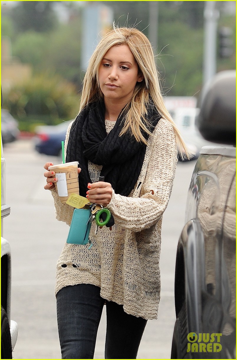 Ashley Tisdale: Starbucks Stop in Studio City