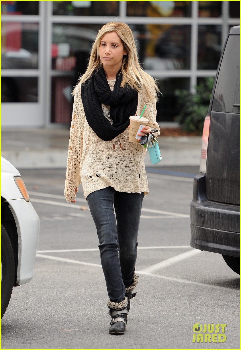 Ashley Tisdale: Starbucks Stop in Studio City