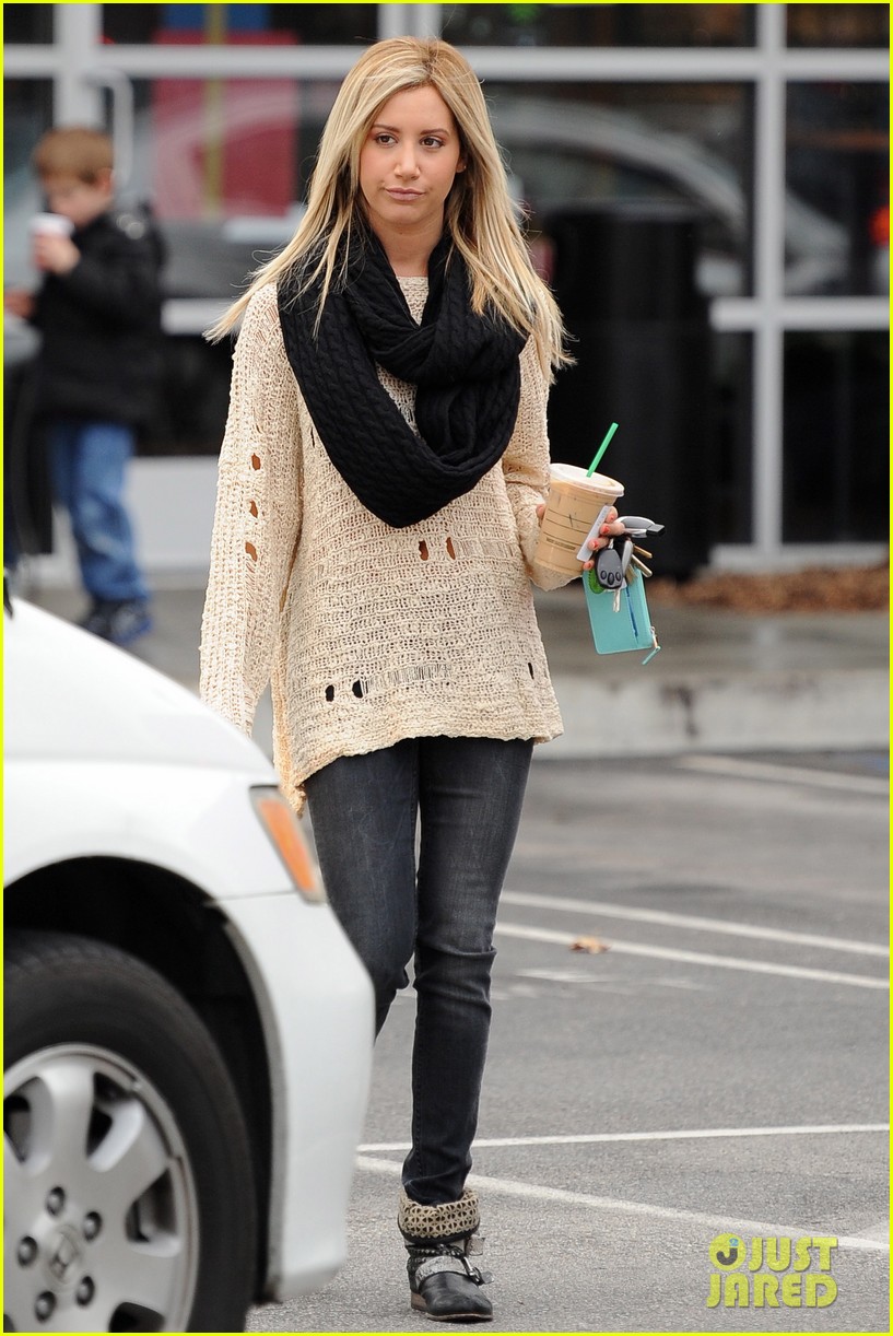 Ashley Tisdale: Starbucks Stop in Studio City