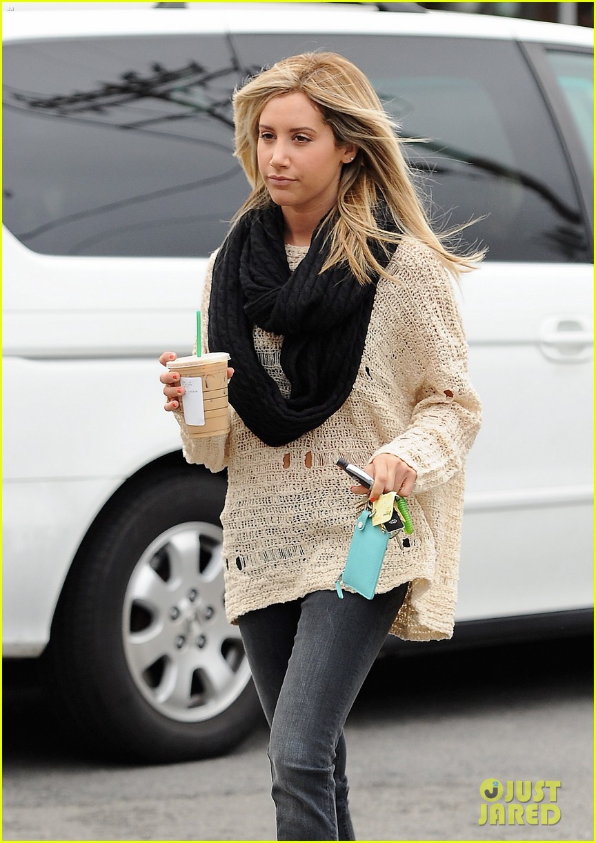 Ashley Tisdale: Starbucks Stop in Studio City