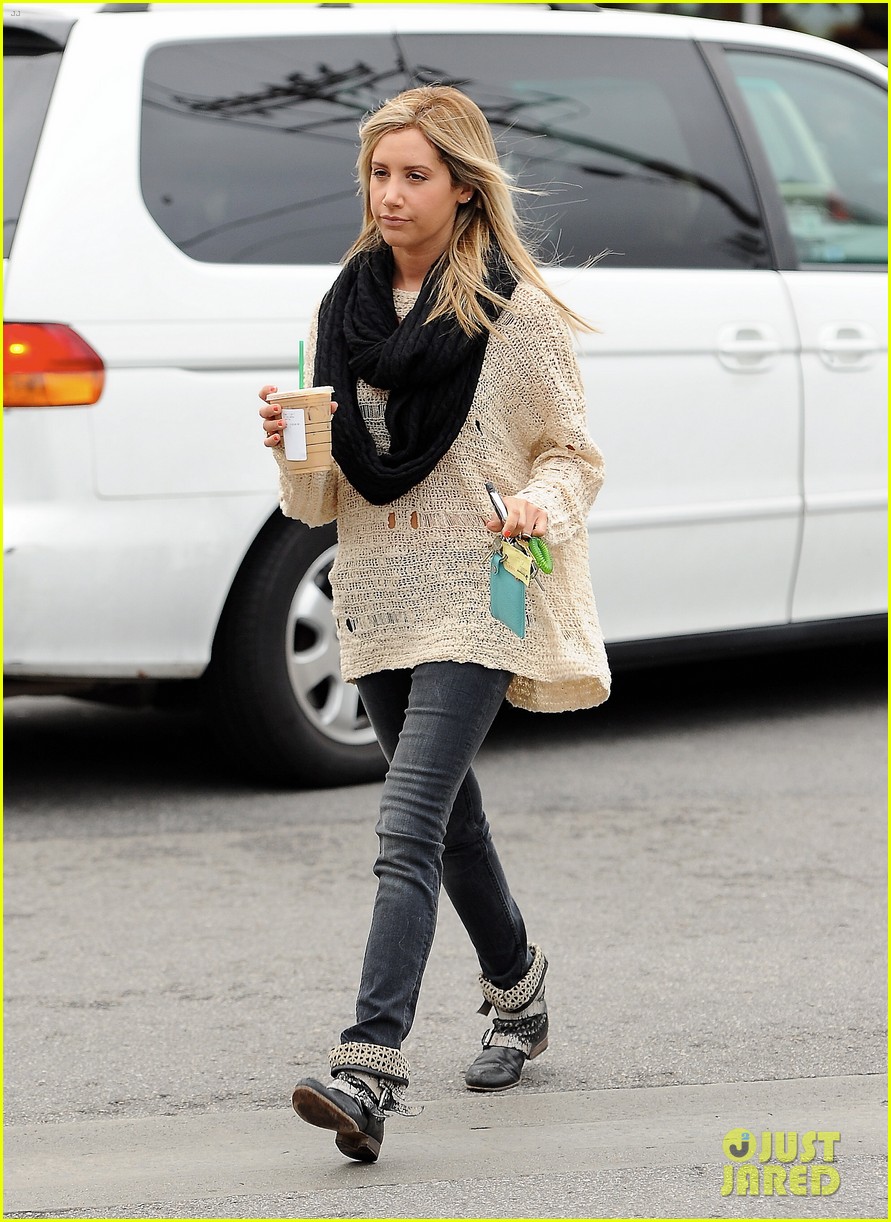 Ashley Tisdale: Starbucks Stop in Studio City
