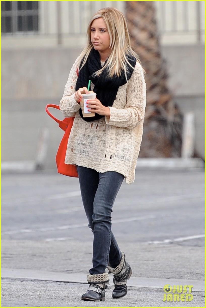 Ashley Tisdale: Starbucks Stop in Studio City