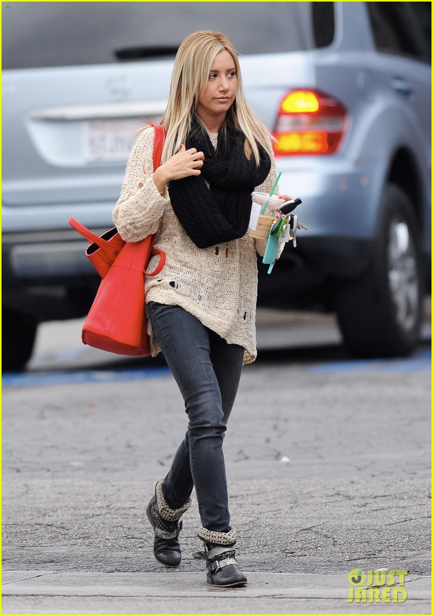 Ashley Tisdale: Starbucks Stop in Studio City