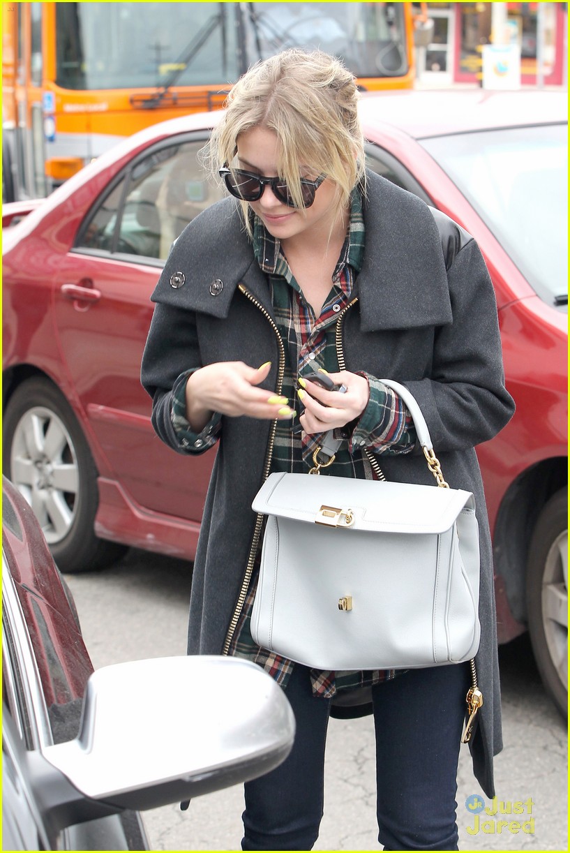 Ashley Benson Runs Around Town