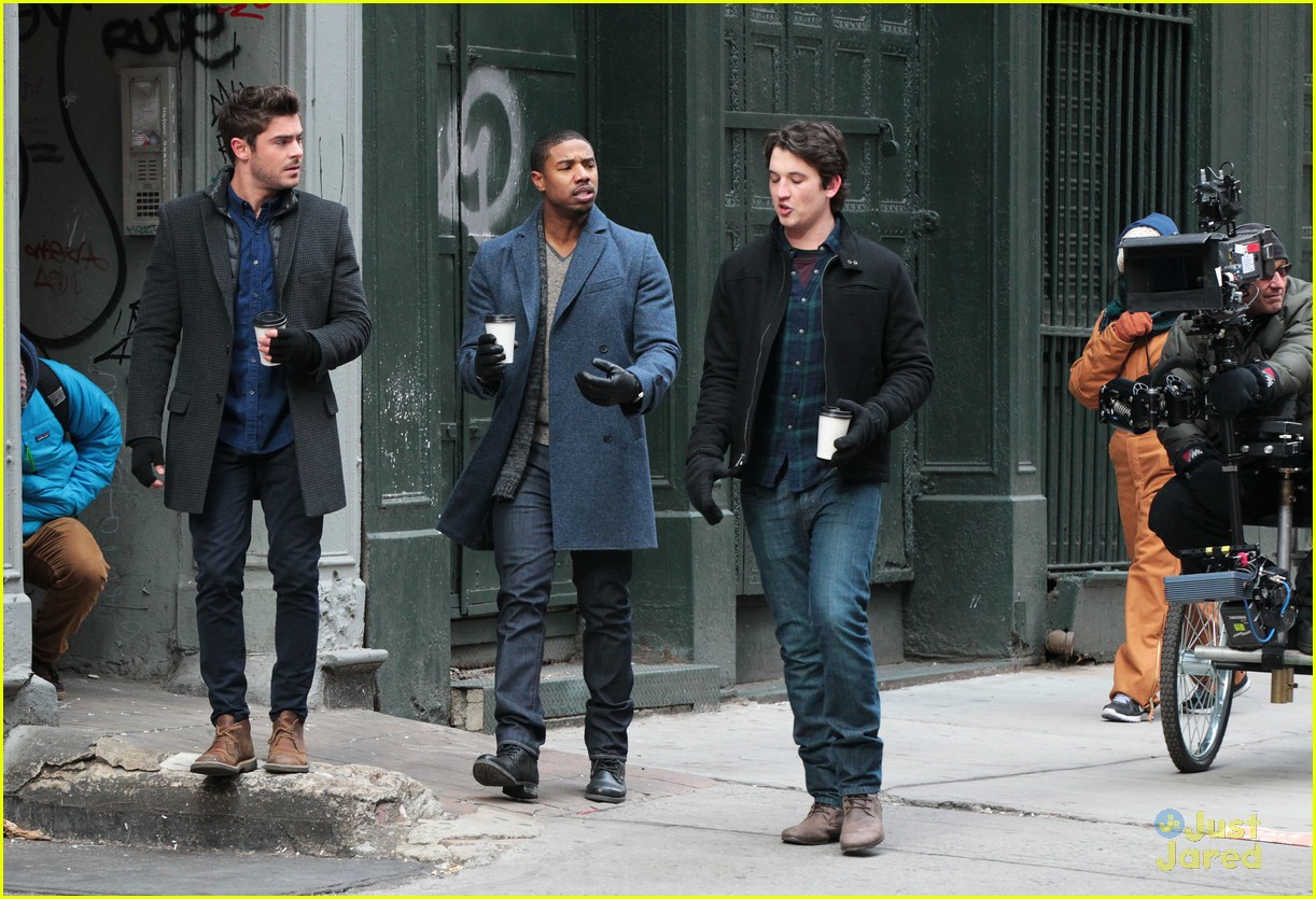 Zac Efron & Miles Teller Film 'Dating' with Michael B. Jordan