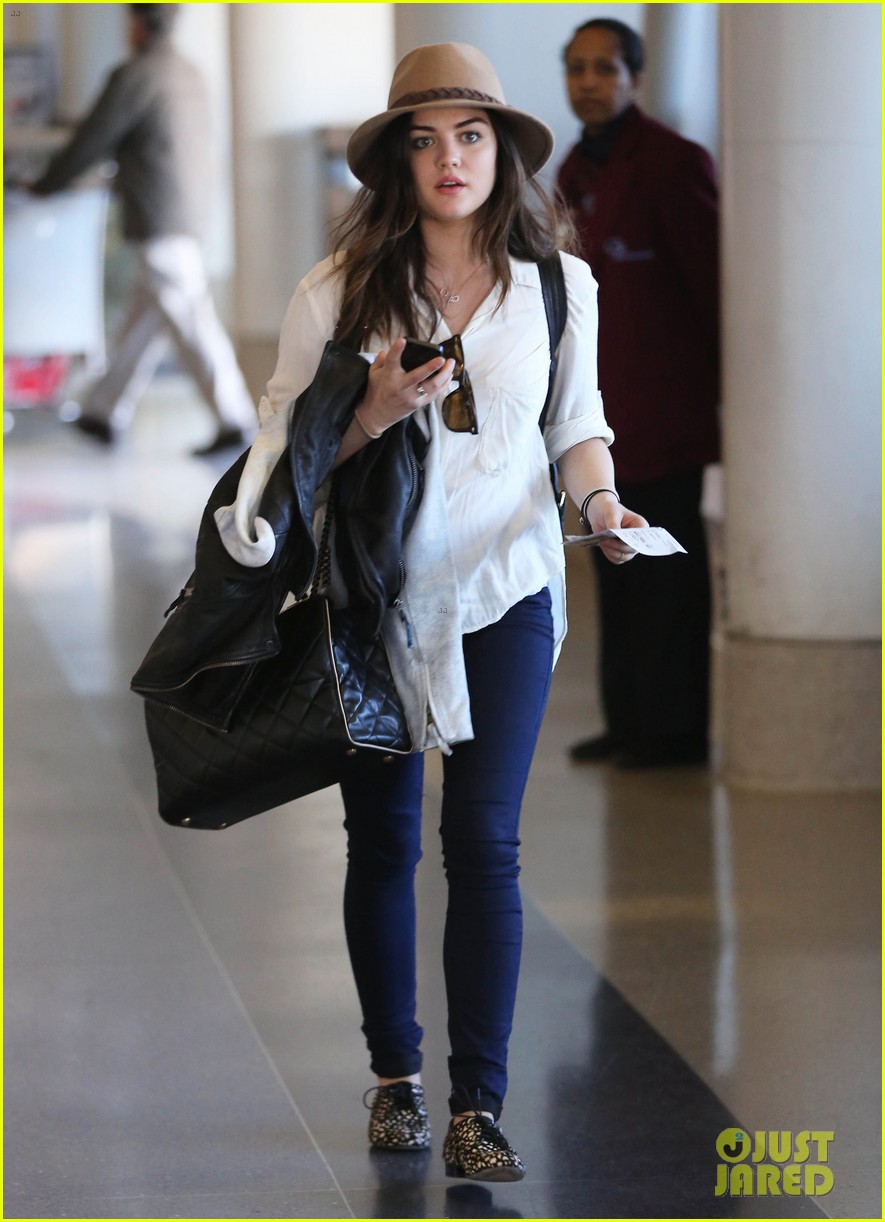 Lucy Hale: Lovely at LAX