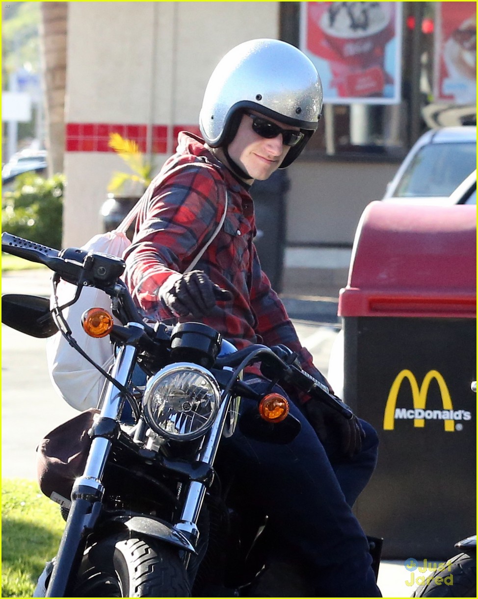 Josh Hutcherson: Motorcycle Ride in Malibu