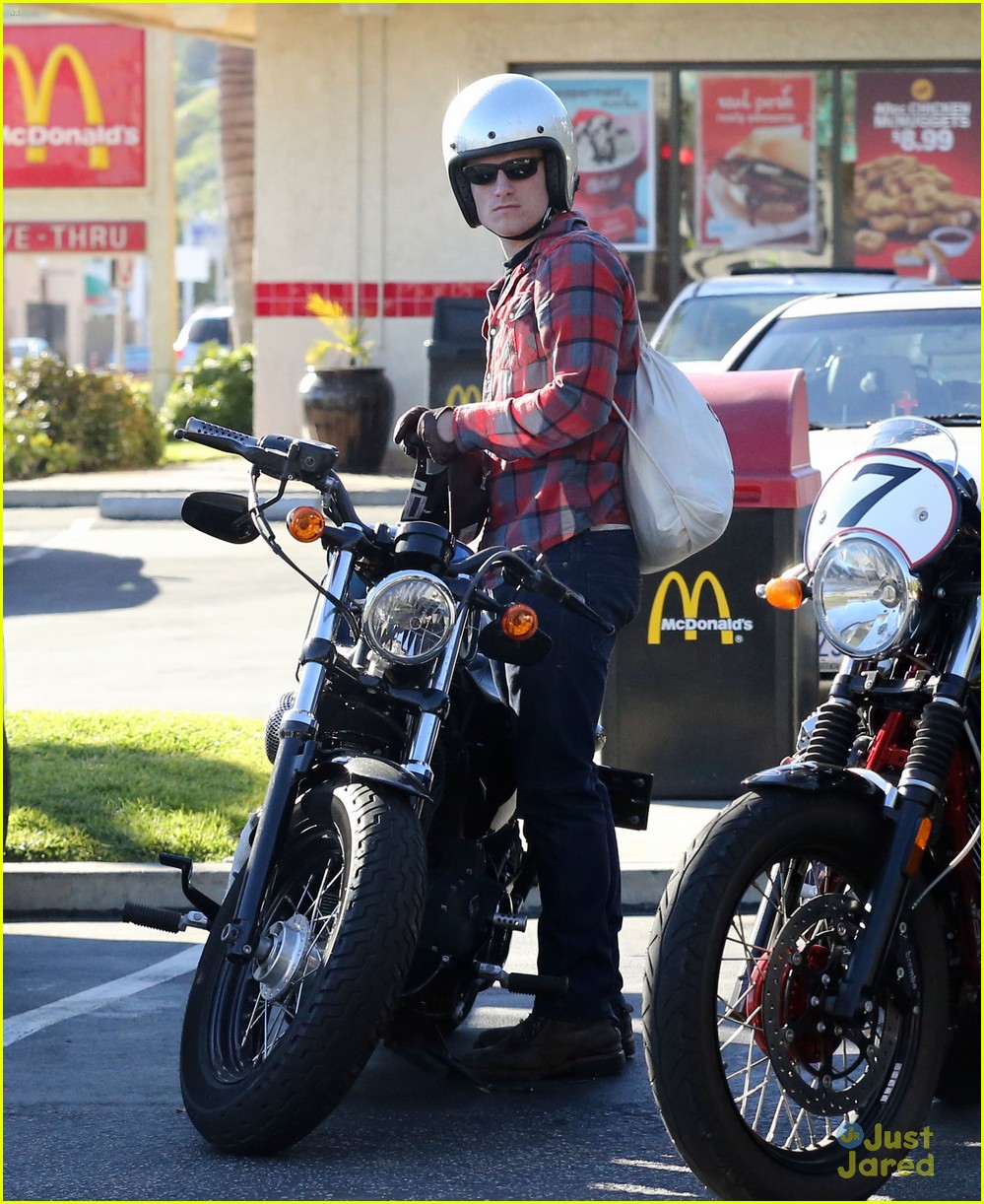 Josh Hutcherson: Motorcycle Ride in Malibu