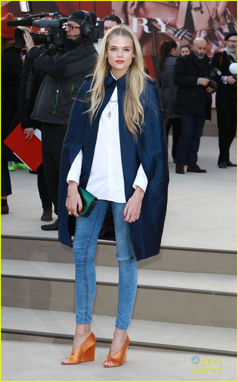 Gabriella Wilde: Burberry Prorsum Show with Douglas Booth