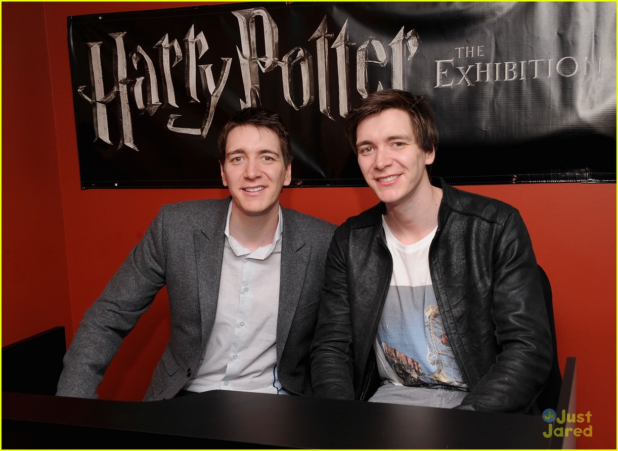 James & Oliver Phelps Stop by the Harry Potter Exhibition