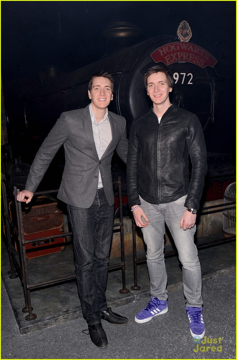 James & Oliver Phelps Stop by the Harry Potter Exhibition
