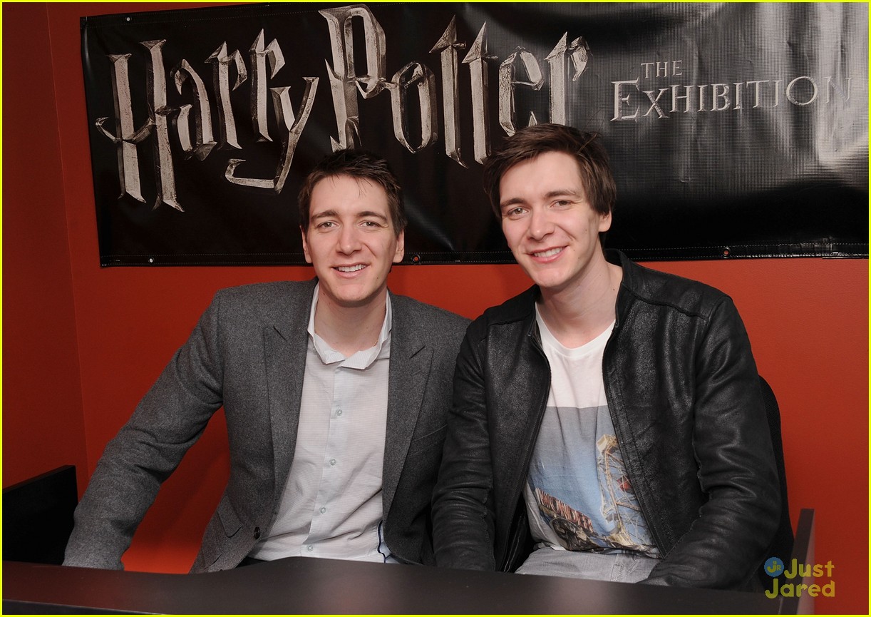 James & Oliver Phelps Stop by the Harry Potter Exhibition