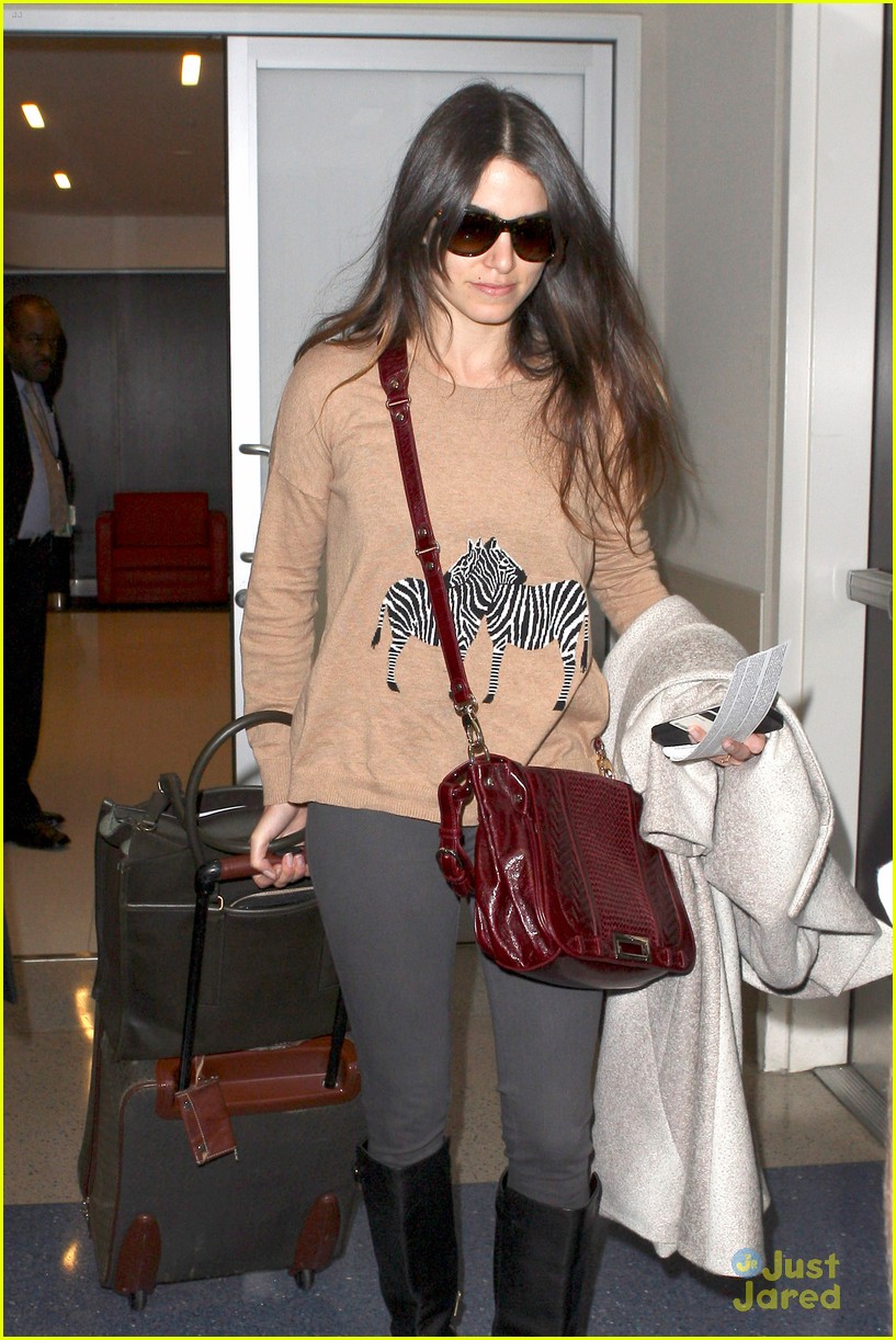 Nikki Reed: Zebra Sweater at LAX Airport
