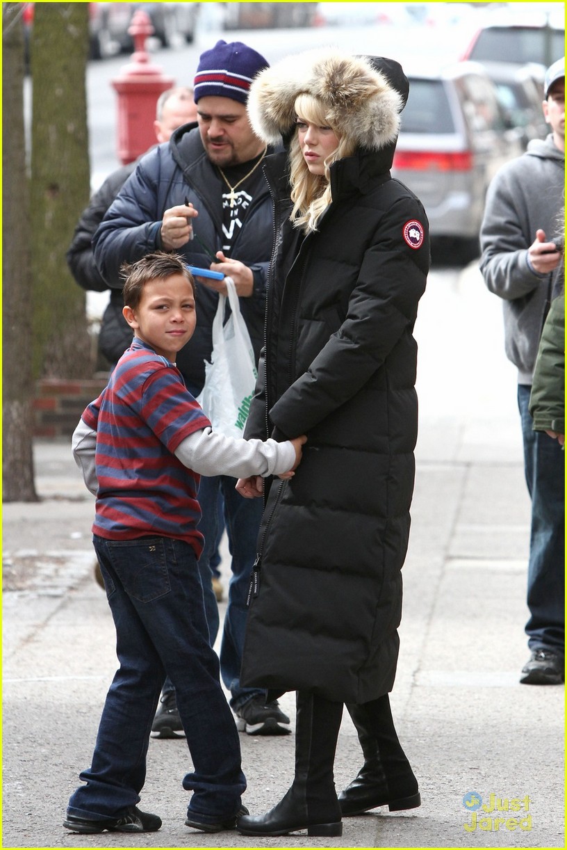 Emma Stone: Silly Faces on 'Spider-Man' Set