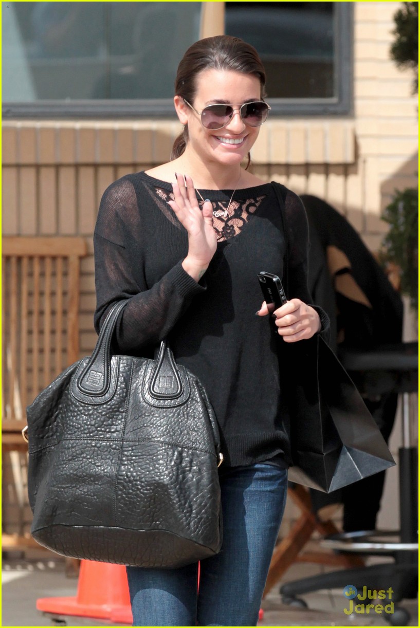 Lea Michele Wears 'Cory' Name Necklace!