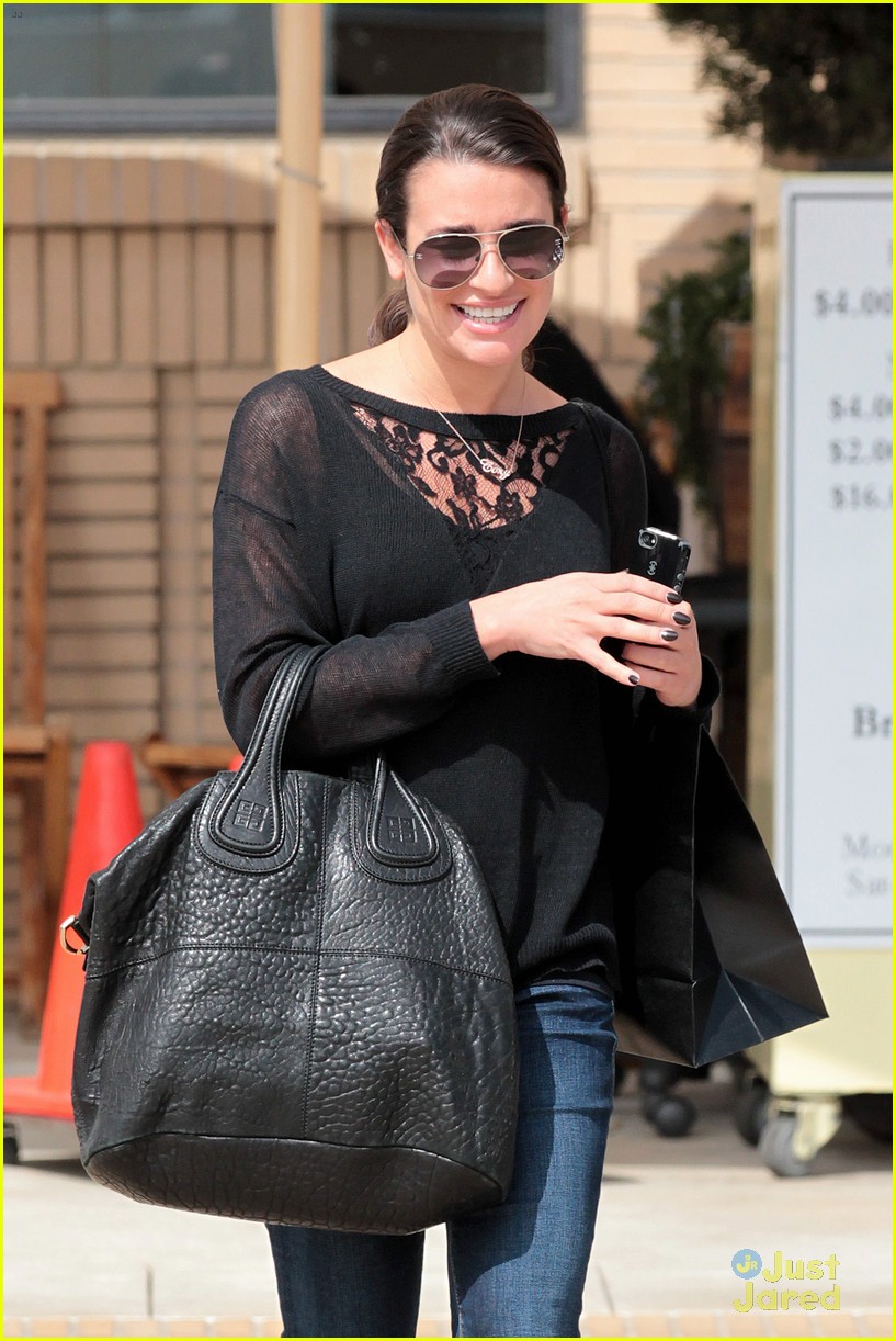 Lea Michele Wears 'Cory' Name Necklace!