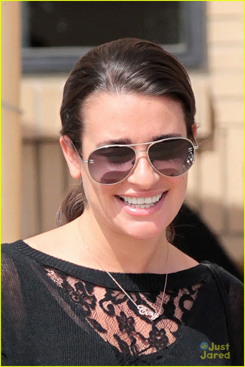 Lea Michele Wears 'Cory' Name Necklace!