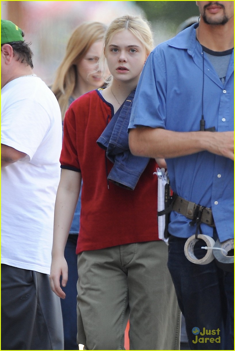 Elle Fanning: Polo Tee on 'Low Down' Set
