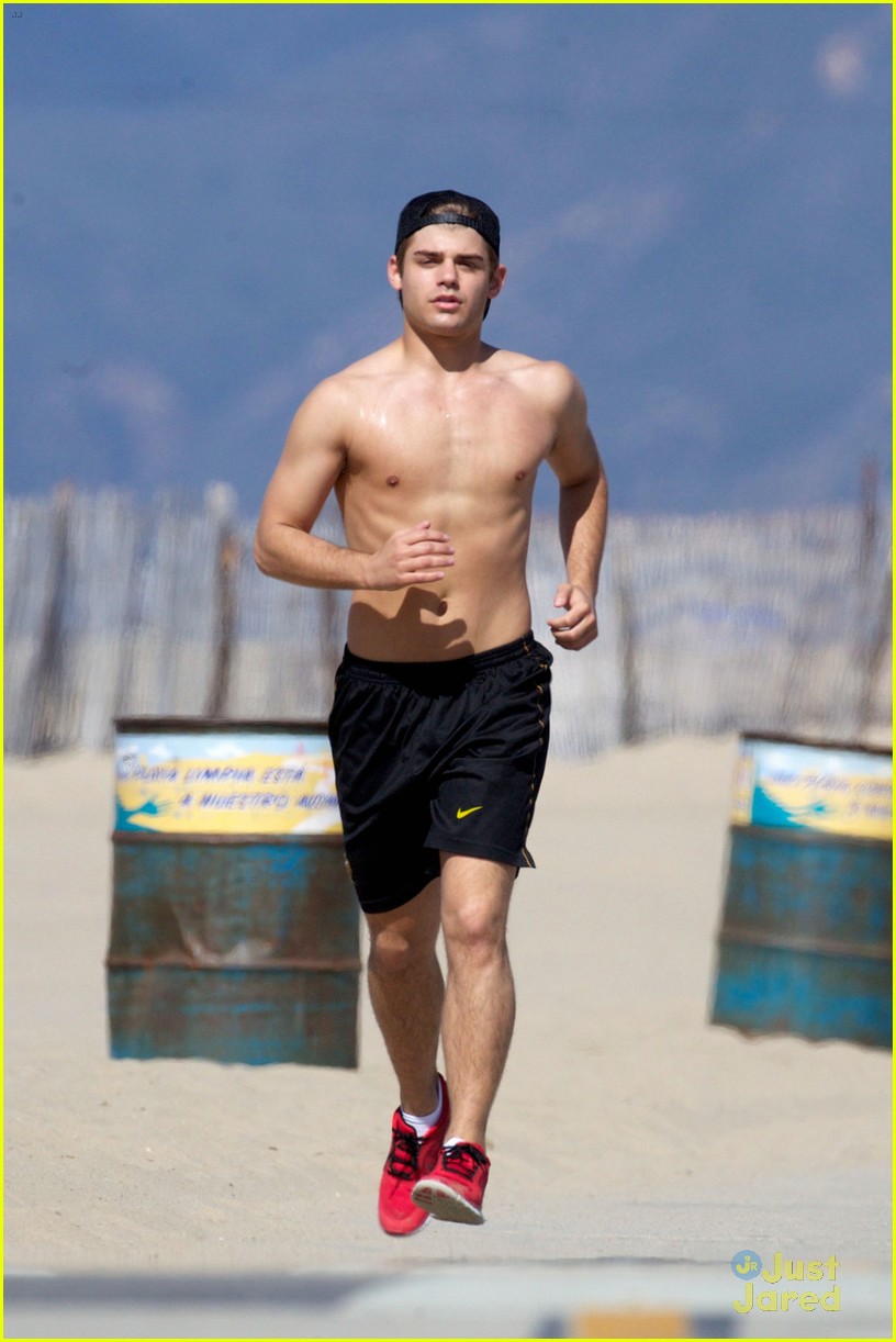 Garrett Clayton: Shirtless Jog in Santa Monica