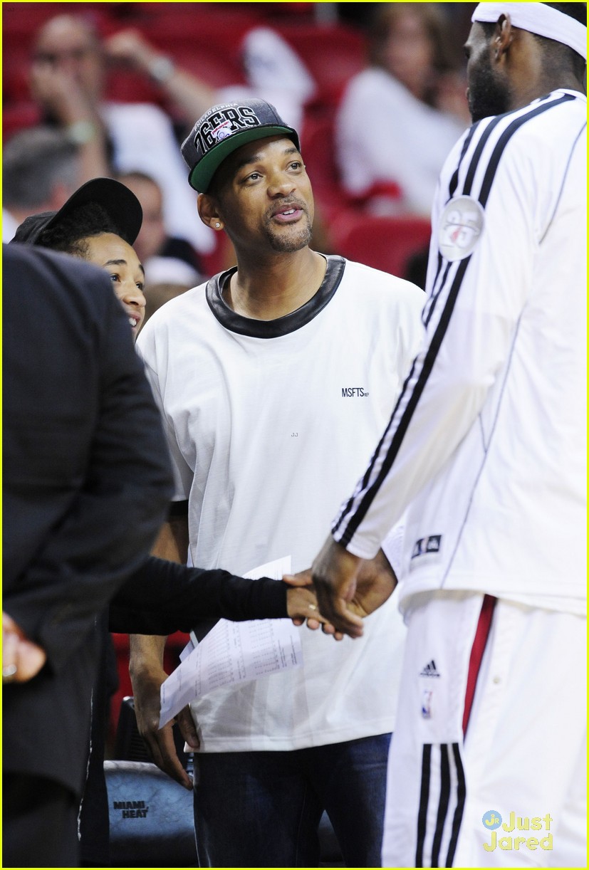 Jaden Smith: Miami Heat Game with Dad Will