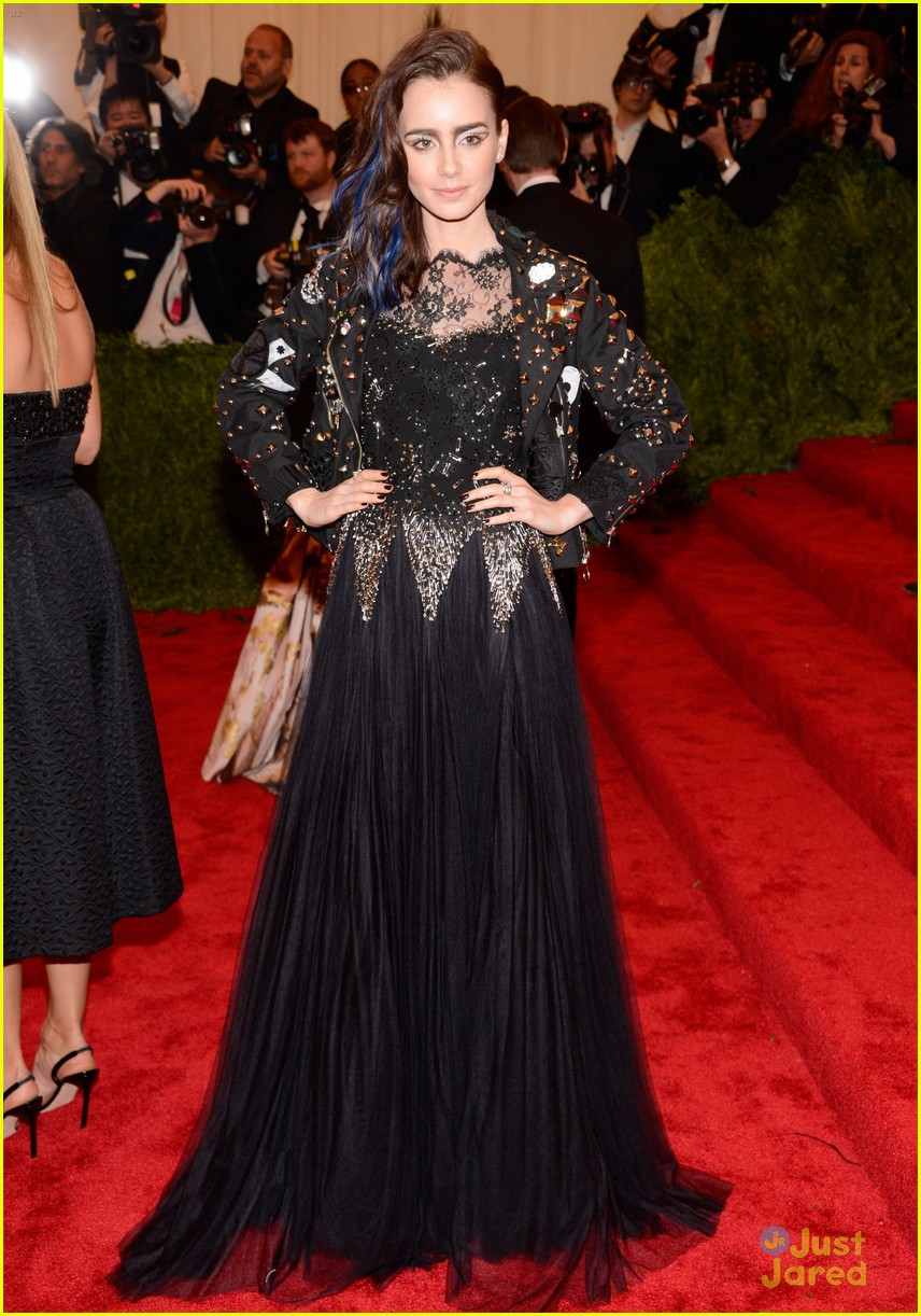 Lily Collins & Jamie Campbell Bower -- Met Ball 2013