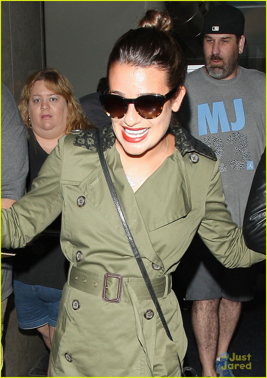 Lea Michele: Red Lipstick LAX Lovely!