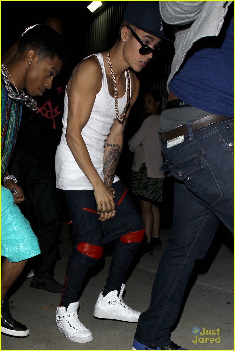 Justin Bieber Attends Kanye West's Listening Party!