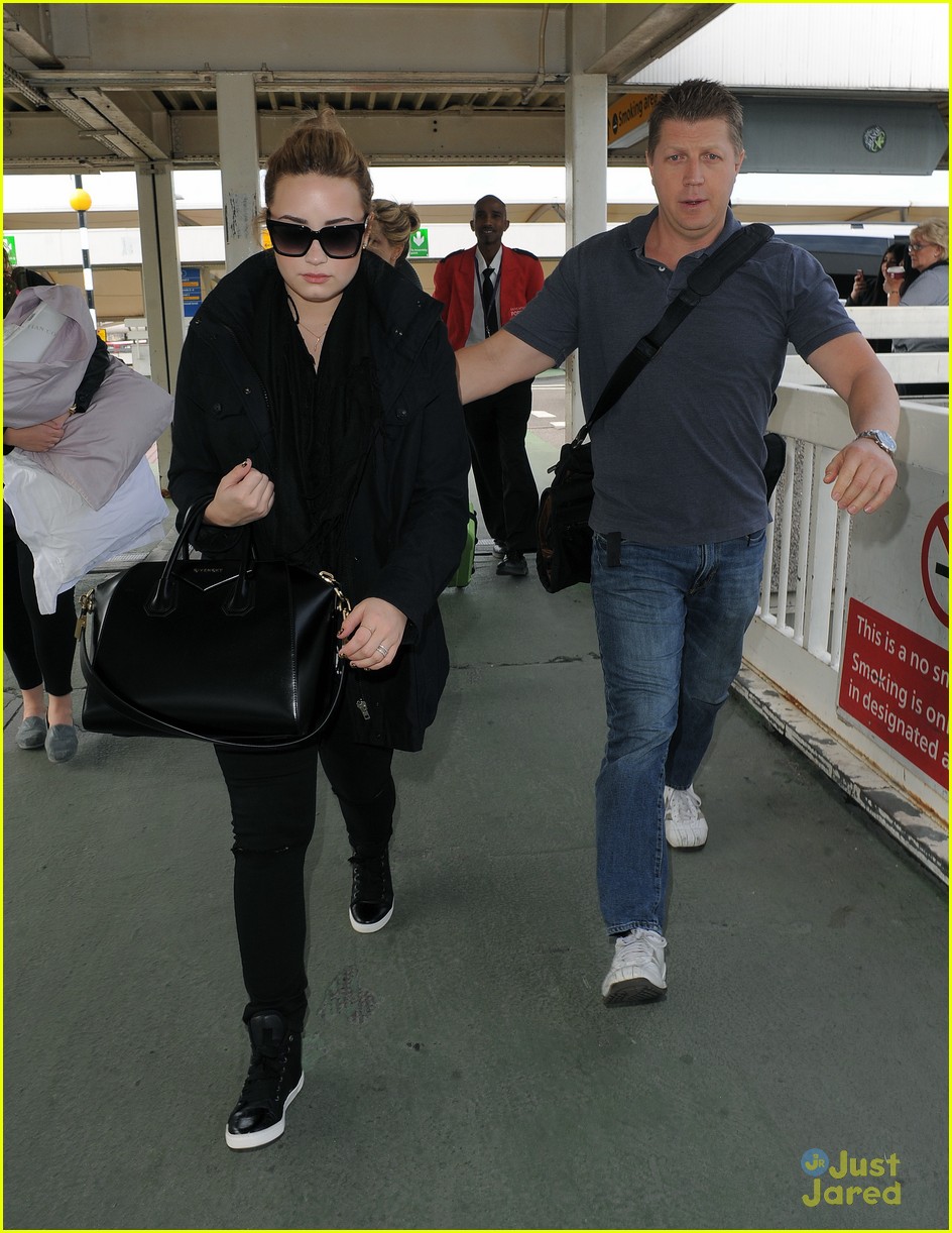 Demi Lovato Departs Heathrow Airport in London