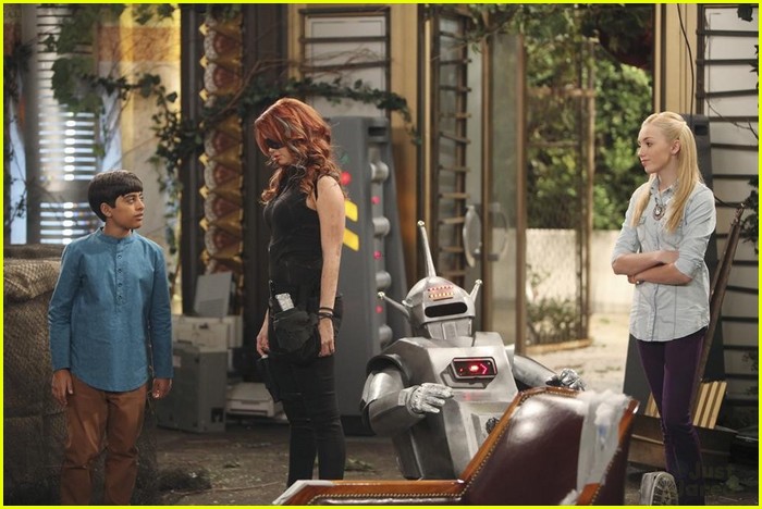 Debby Ryan Kicks Robot Butt!