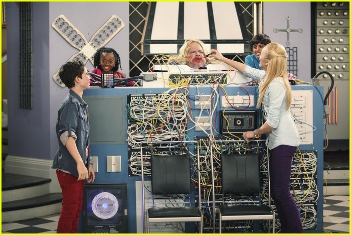 Debby Ryan Kicks Robot Butt!