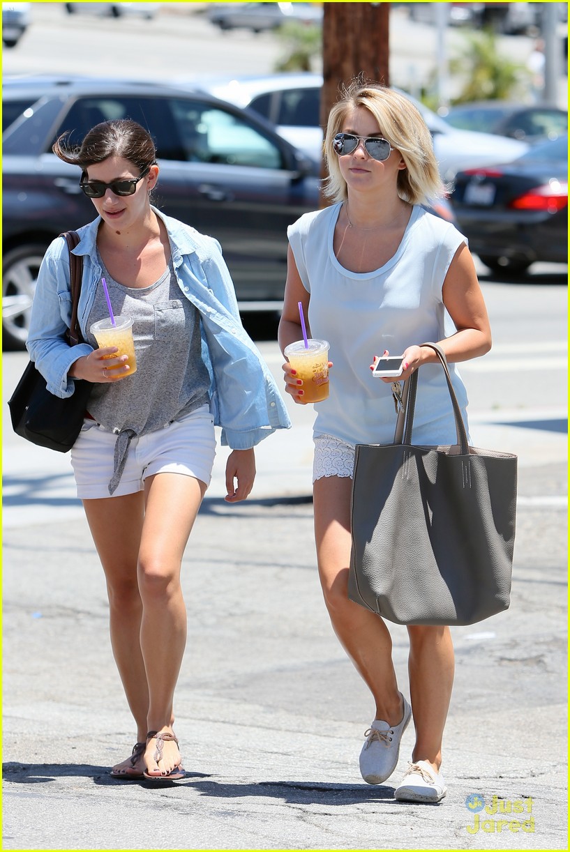 Julianne Hough: Lace Shorts & Iced Tea Stop