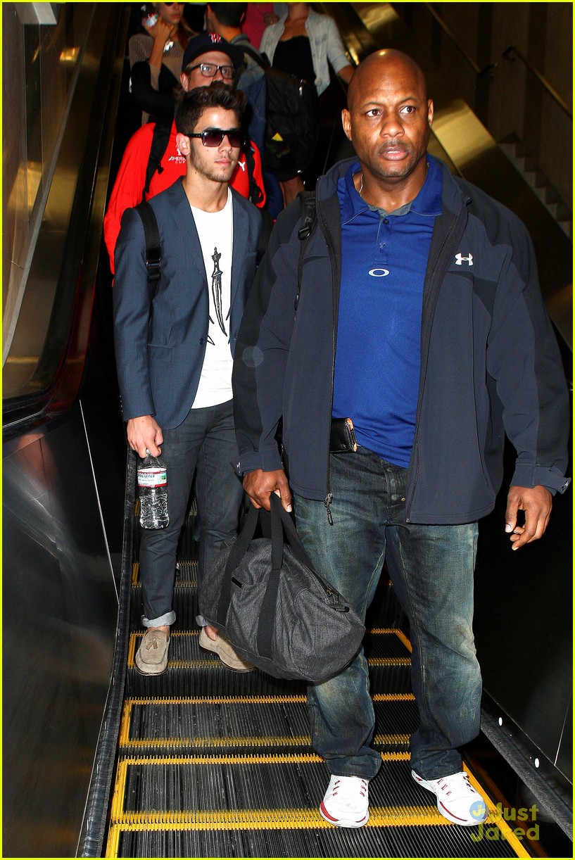 Jonas Brothers: LAX Arrival After Dallas Kidd Kraddick's Memorial Service