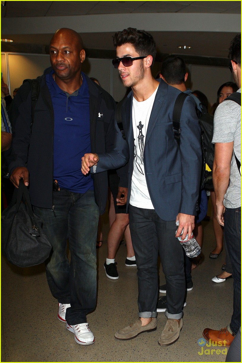 Jonas Brothers: LAX Arrival After Dallas Kidd Kraddick's Memorial Service