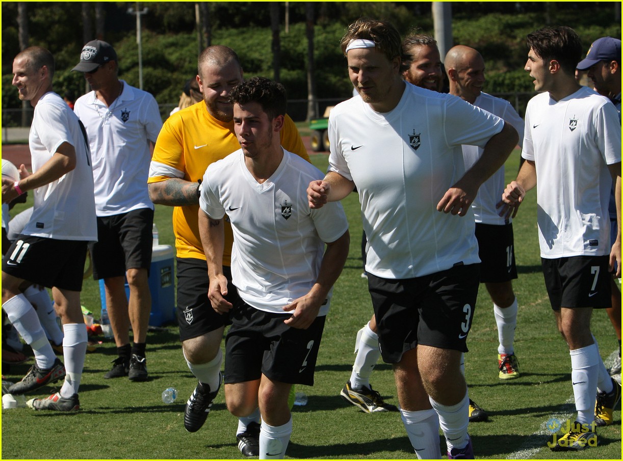 Jonas Brothers: Charity Soccer Game Guys!