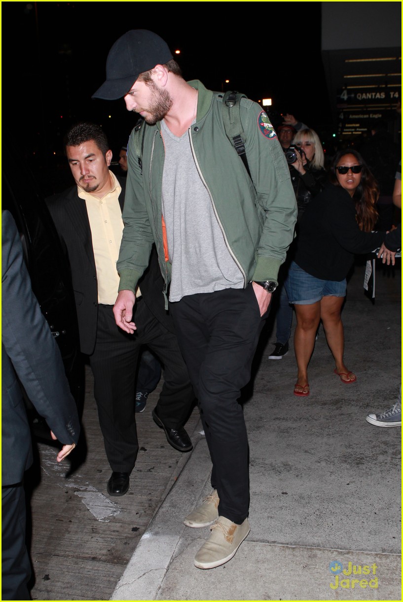 Liam Hemsworth Arrives at LAX Airport