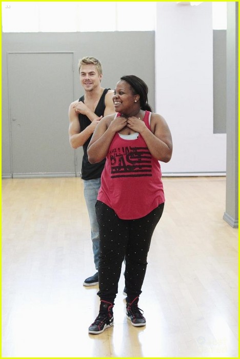 Amber Riley & Derek Hough: DWTS Practice Pics!