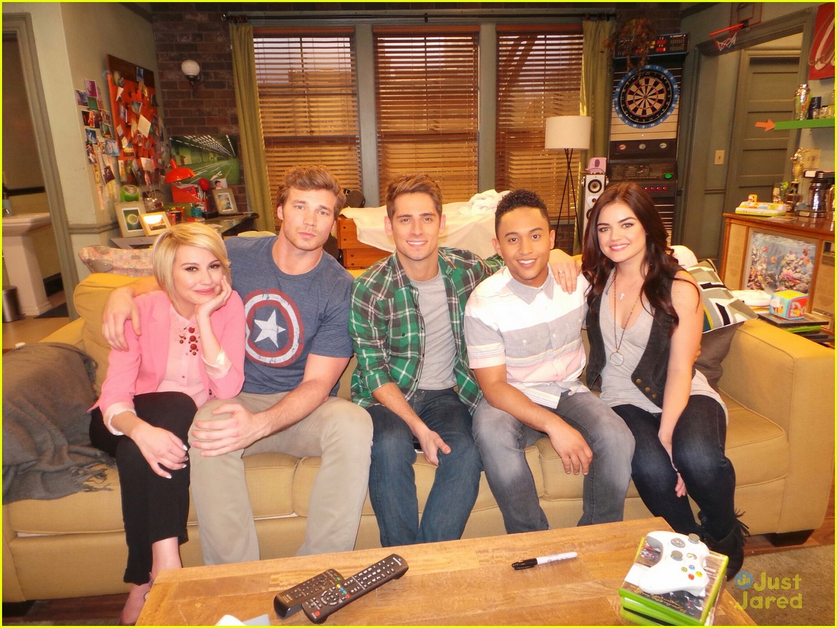 Lucy Hale: 'Baby Daddy' Set Pics! (Exclusive)