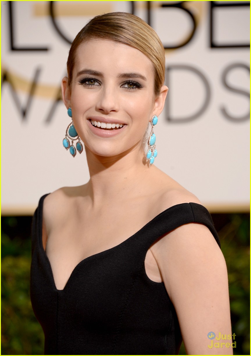 Emma Roberts & Evan Peters: Golden Globe Awards 2014 with Taissa Farmiga