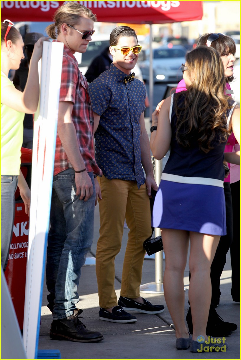 Chord Overstreet & Darren Criss: 'Glee' Films on Double Decker Bus!