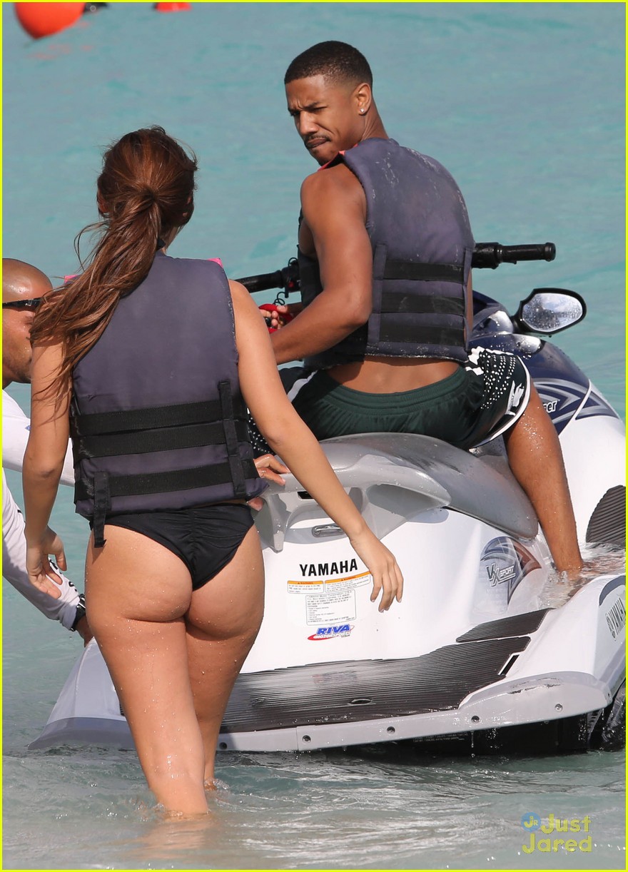 Michael B. Jordan: Shirtless Jet Skiing with Mystery Girl!