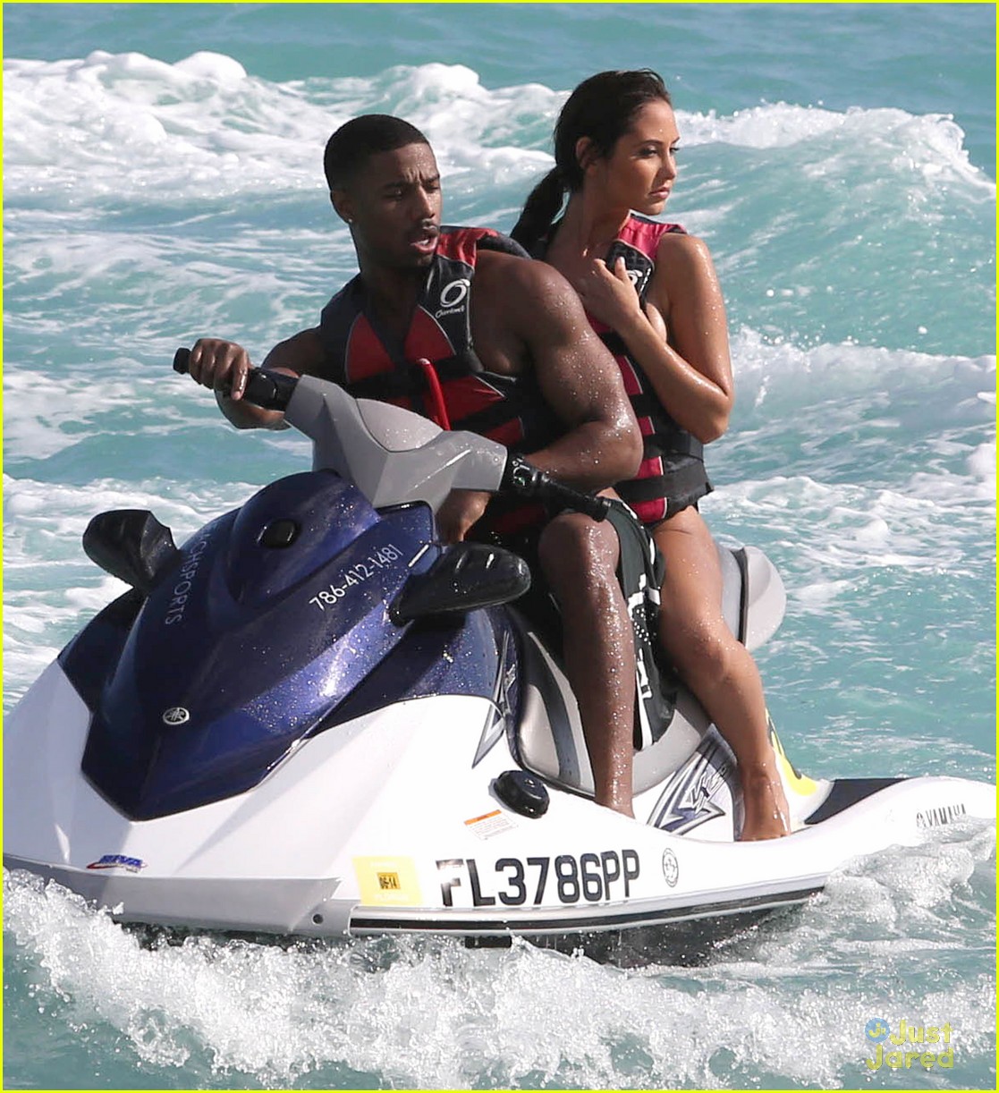 Michael B. Jordan: Shirtless Jet Skiing with Mystery Girl!