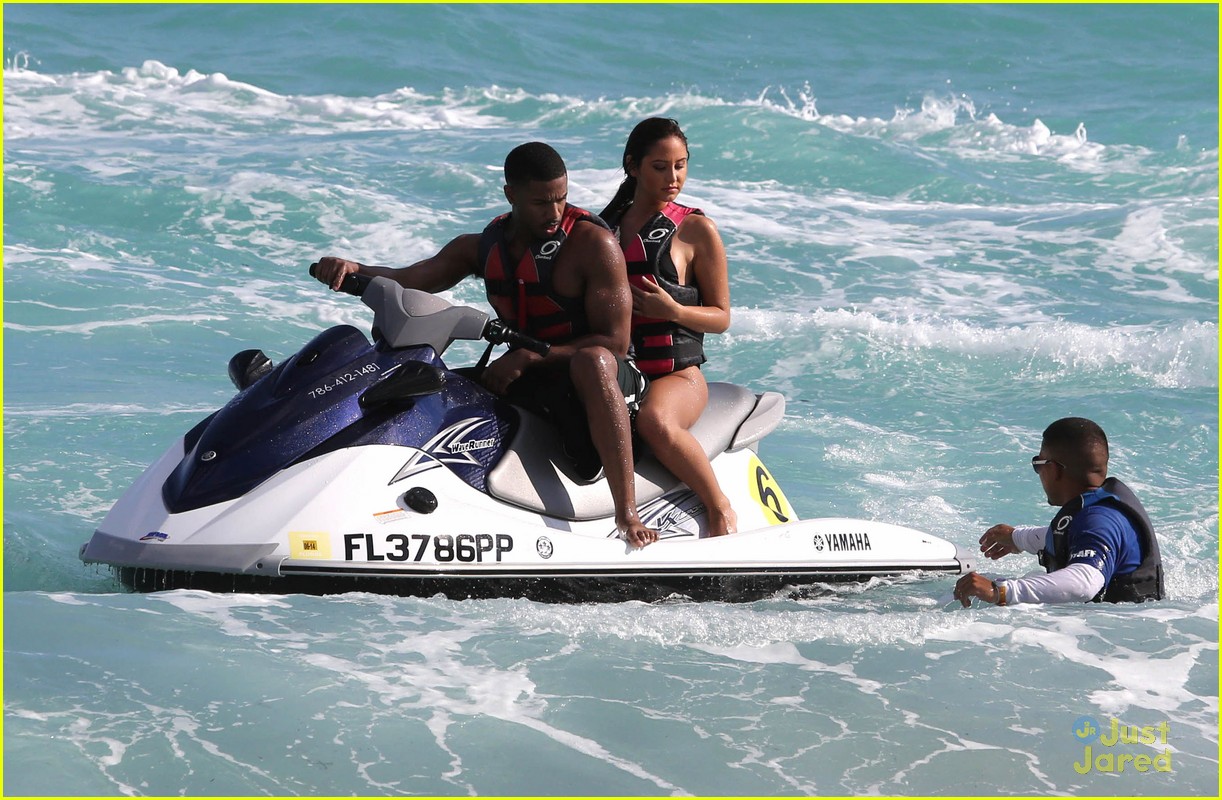 Michael B. Jordan: Shirtless Jet Skiing with Mystery Girl!