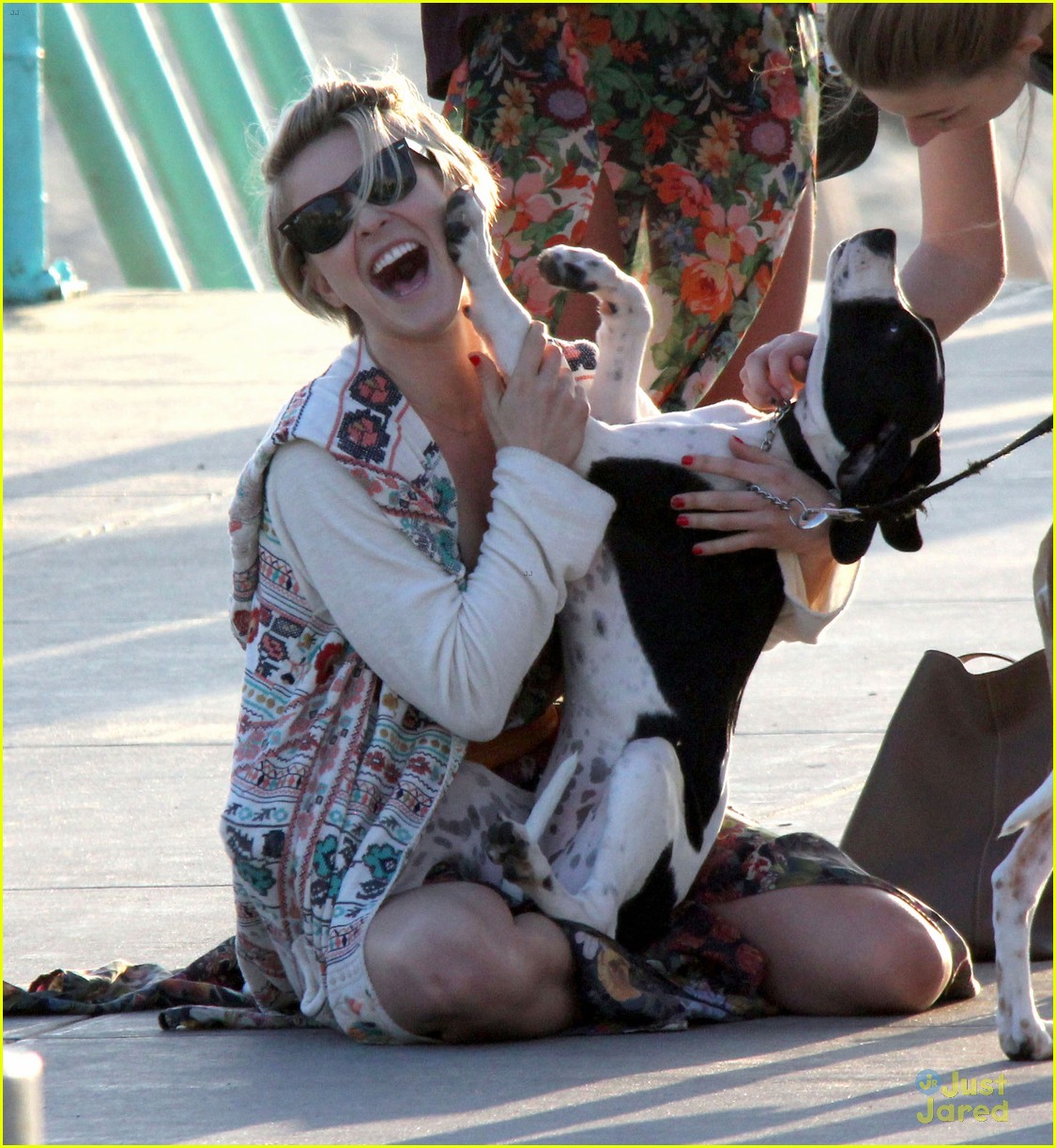 Julianne Hough: Puppy Kisses in Manhattan Beach!
